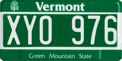 VT license plate XYO976