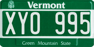 VT license plate XYO995