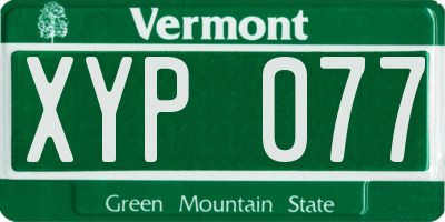 VT license plate XYP077