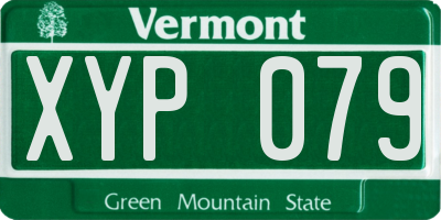 VT license plate XYP079