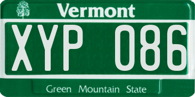 VT license plate XYP086