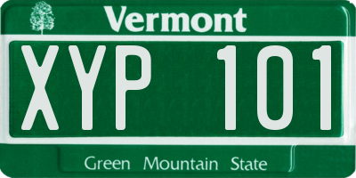 VT license plate XYP101