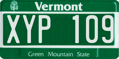 VT license plate XYP109