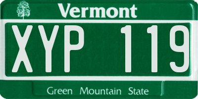 VT license plate XYP119