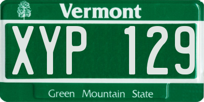 VT license plate XYP129