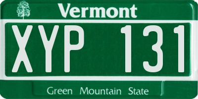 VT license plate XYP131