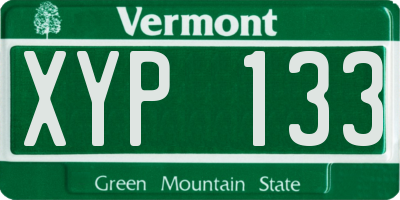 VT license plate XYP133
