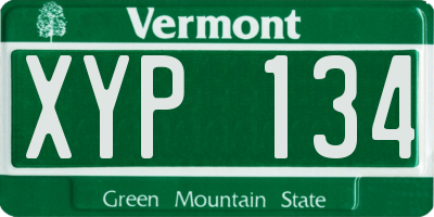 VT license plate XYP134