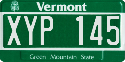 VT license plate XYP145