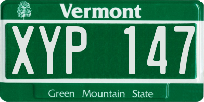 VT license plate XYP147