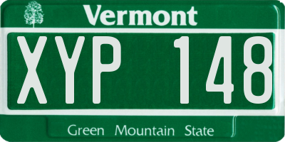 VT license plate XYP148