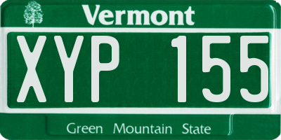 VT license plate XYP155