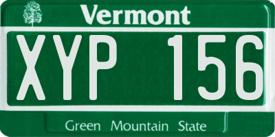 VT license plate XYP156