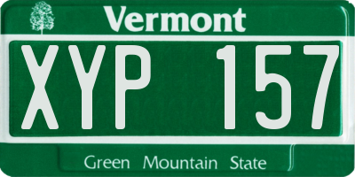 VT license plate XYP157