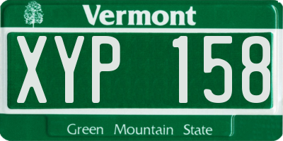 VT license plate XYP158