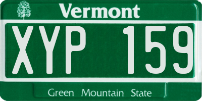VT license plate XYP159