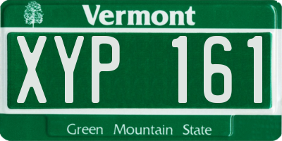 VT license plate XYP161
