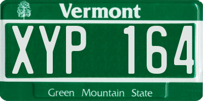 VT license plate XYP164