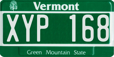 VT license plate XYP168