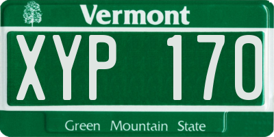 VT license plate XYP170