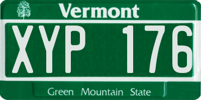 VT license plate XYP176