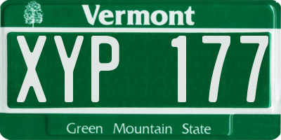 VT license plate XYP177