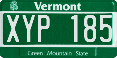 VT license plate XYP185