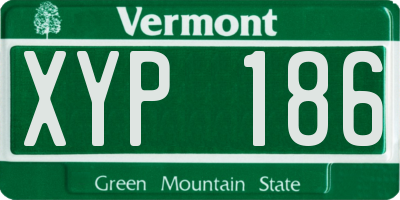 VT license plate XYP186