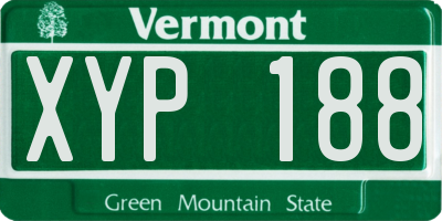 VT license plate XYP188