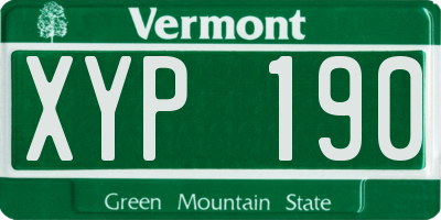 VT license plate XYP190