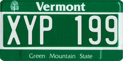VT license plate XYP199