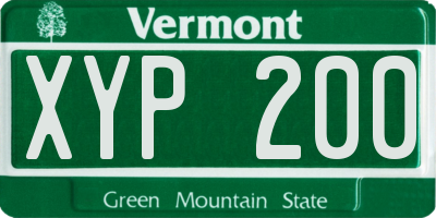 VT license plate XYP200