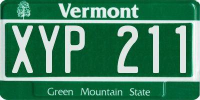 VT license plate XYP211
