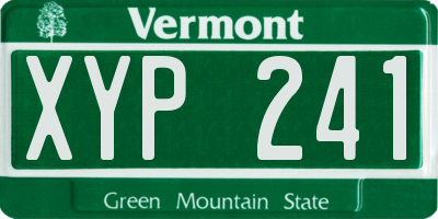 VT license plate XYP241
