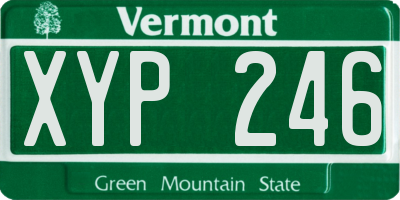 VT license plate XYP246