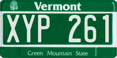 VT license plate XYP261