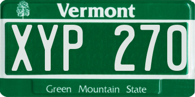 VT license plate XYP270