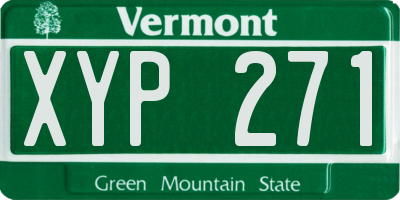 VT license plate XYP271