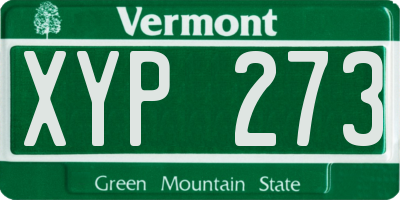 VT license plate XYP273
