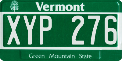 VT license plate XYP276