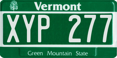 VT license plate XYP277