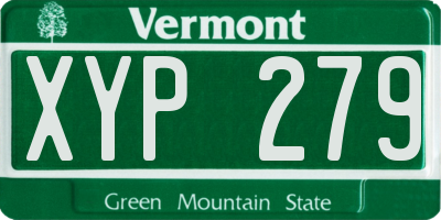 VT license plate XYP279