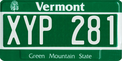VT license plate XYP281