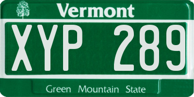 VT license plate XYP289