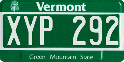 VT license plate XYP292