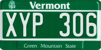 VT license plate XYP306
