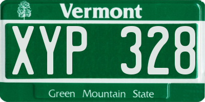 VT license plate XYP328
