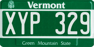 VT license plate XYP329