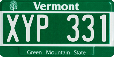 VT license plate XYP331
