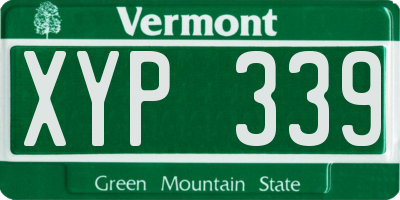 VT license plate XYP339